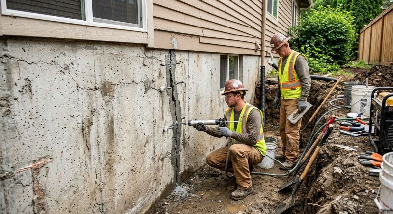 Cracked Foundation Repair in Poolesville, MD