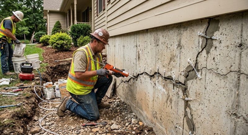 Cracked Foundation Repair in Potomac, MD