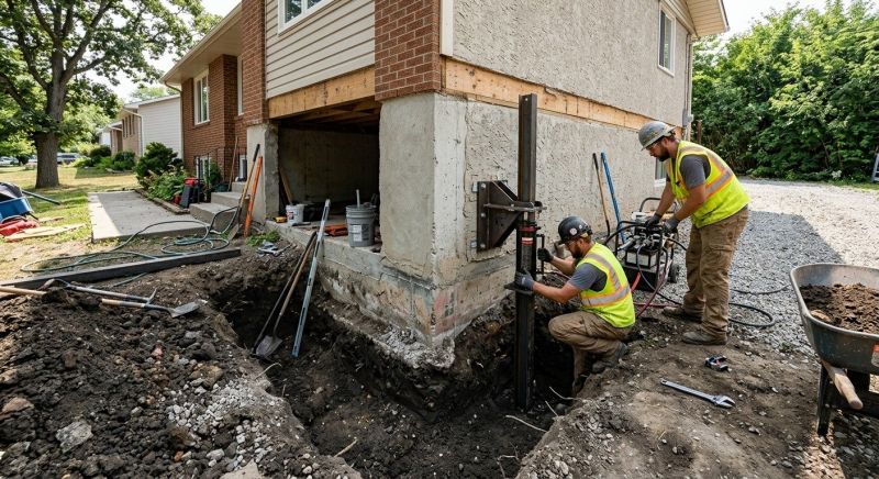 Foundation Pier Repair in Montgomery County, MD