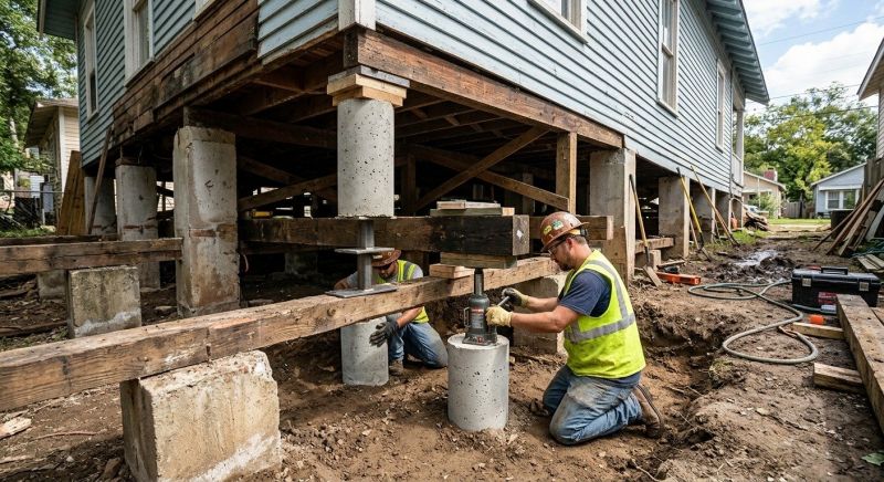Foundation Pier Repair in Montgomery County, MD