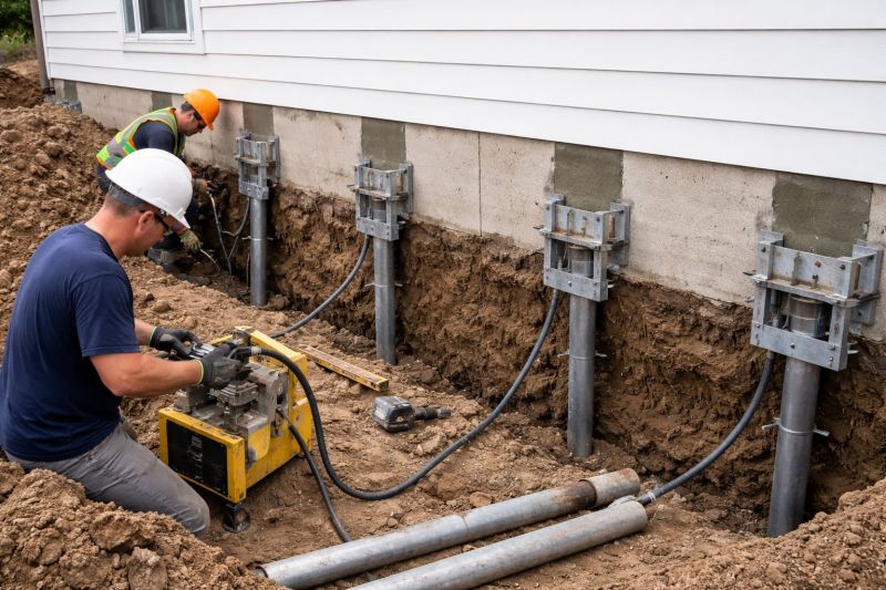 Helical Piers Installation in Montgomery County, MD
