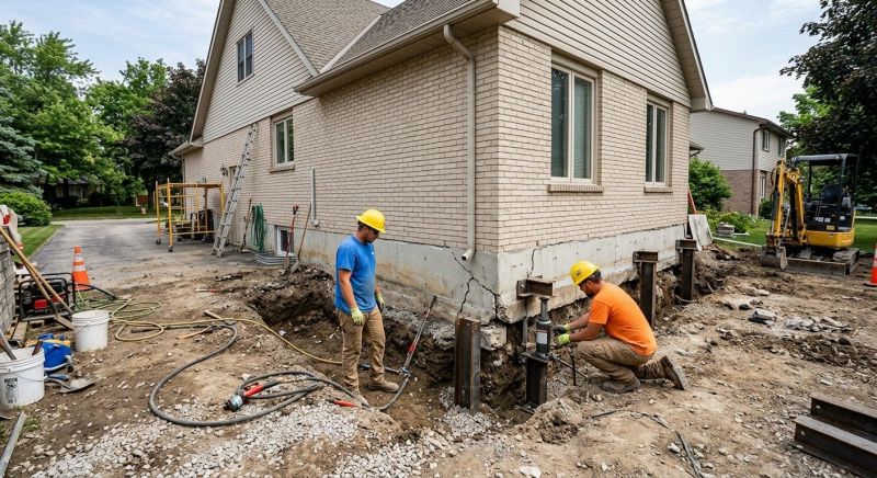 Helical Piers Installation in Montgomery County, MD