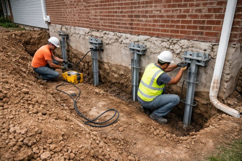 Helical Piers Installation in Montgomery County, MD