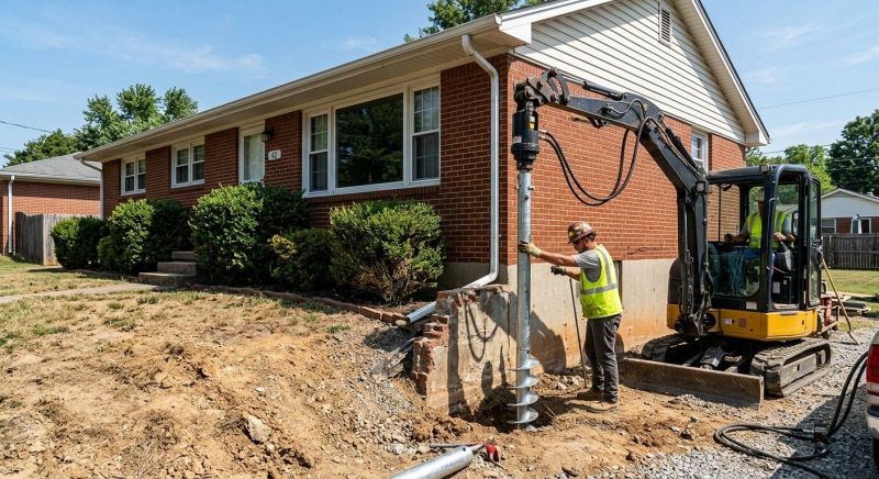 Helical Pile Installation in Montgomery County, MD