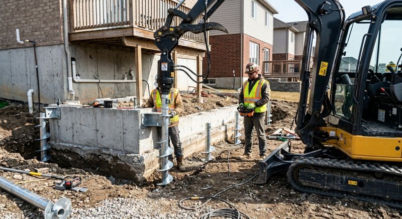 Helical Pile Installation in Montgomery County, MD
