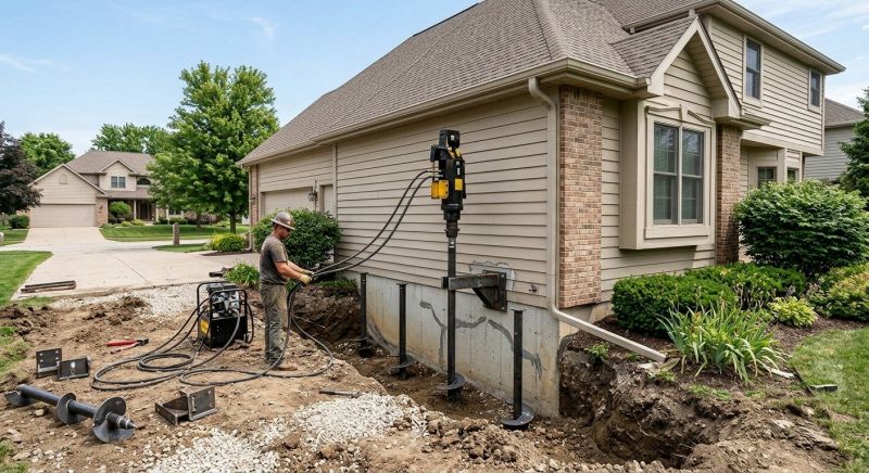 Helical Pile Installation in Montgomery County, MD
