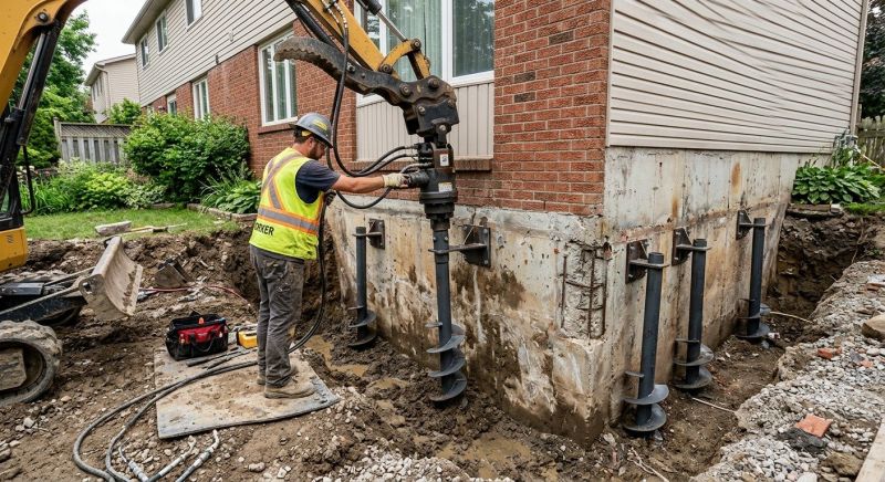 Helical Pile Installation in Montgomery County, MD