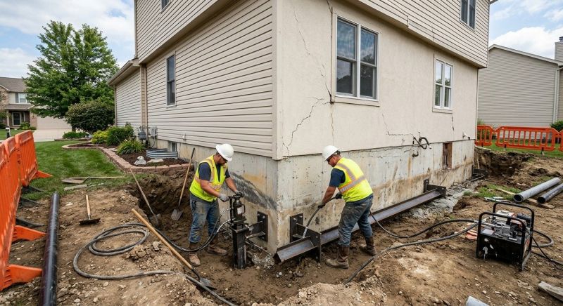 Sinking Foundation Repair in Annandale, VA