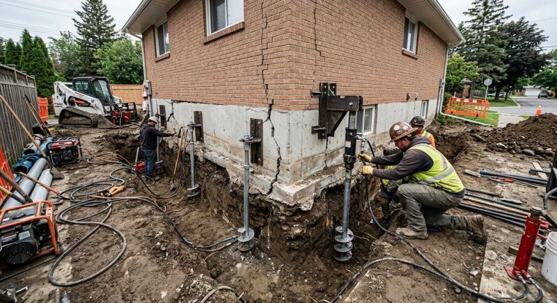 Sinking Foundation Repair in Reston, VA